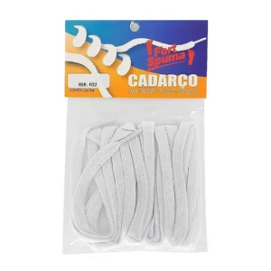 Cadarço Chato Fort Spuma F02 Preto UNICO - Branco