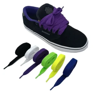 Par Cadarço Extra Fat Lace Bboy Grosso Tênis Skate 1,5 cm - Azul