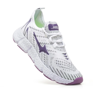 Tenis Feminino Olimp Academia Look Shoes fitness - Branco+Roxo